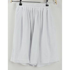 New Paura Rocco Women's Small White Chenille Cotton High Waist Bermuda Shorts